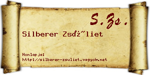 Silberer Zsüliet névjegykártya